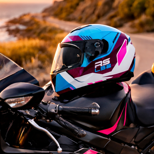 CASCO LS2 FF320 BUBBLE ROSADO 