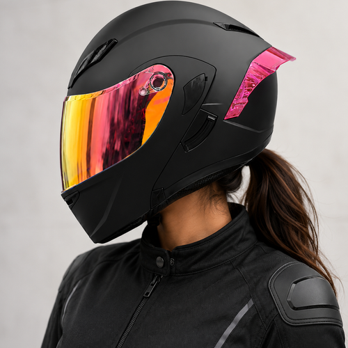 CASCO NEGRO MATE ABATIBLE XT902