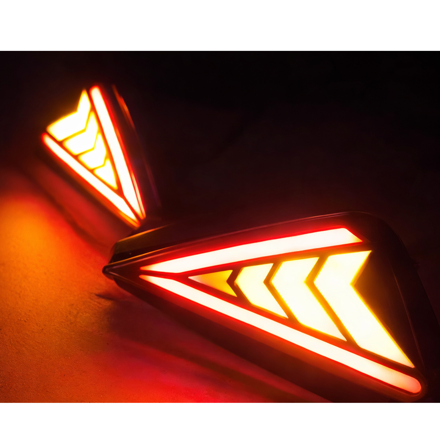 LUZ DIRECCIONAL TRIANGULO ROJO AMARILLO