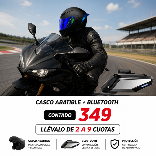 CASCO NEGRO MATE ABATIBLE XT902+BLUETOOHT