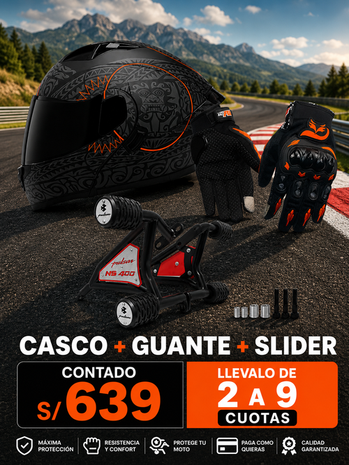 CASCO+GUANTE+SLIDER