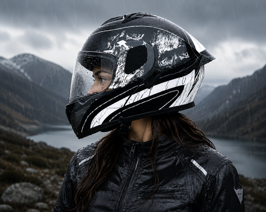 CASCO ABATIBLE K35 DESTRO GRIS NEGRO BRILLO