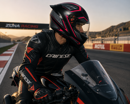 CASCO INTEGRAL KS1 SLIN NEGRO ROJO