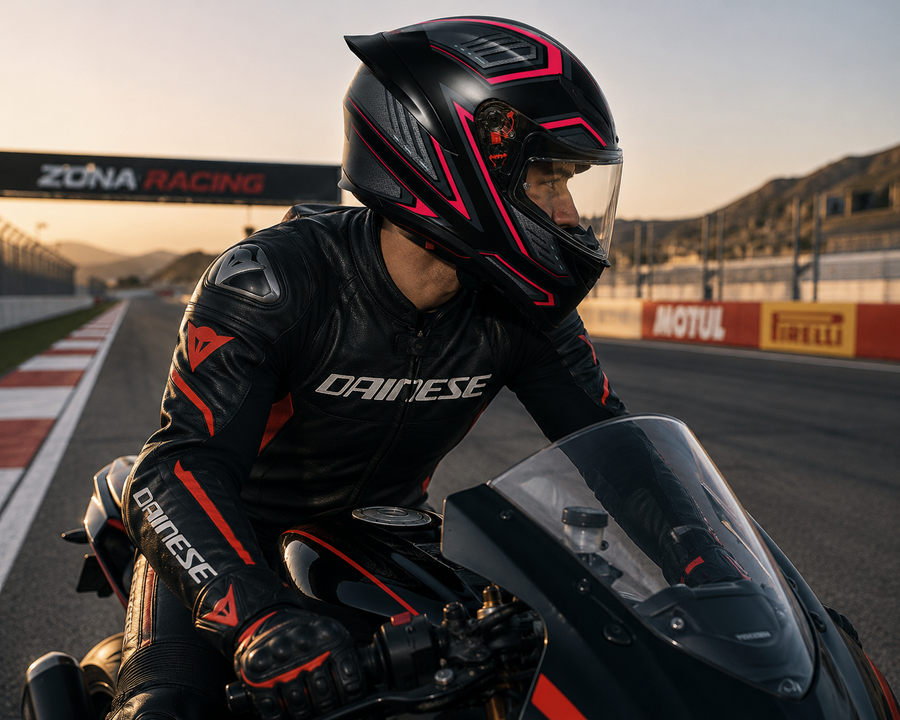 CASCO INTEGRAL KS1 SLIN NEGRO ROJO