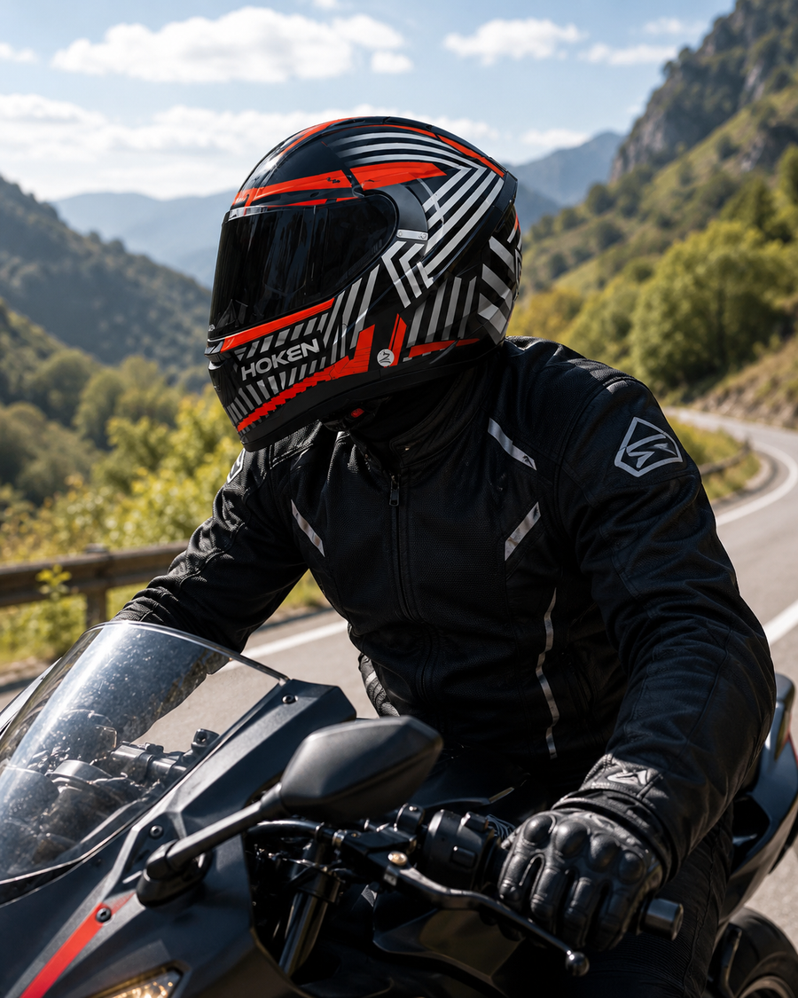 CASCO FF869 MAZE NEGRO ROJO BRILLO