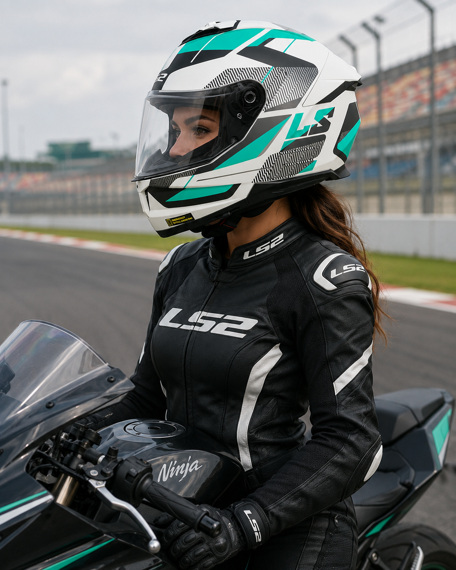 CASCO LS2 FF808 STREAM II ROAD BLANCO VERDE 