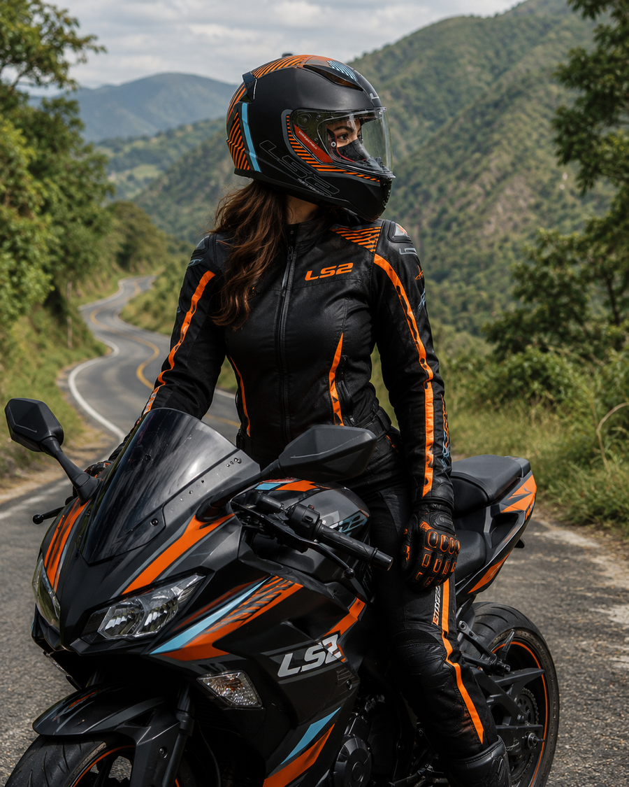 CASCO LS2 FF353 EXTRA NEGRO NARANJA 