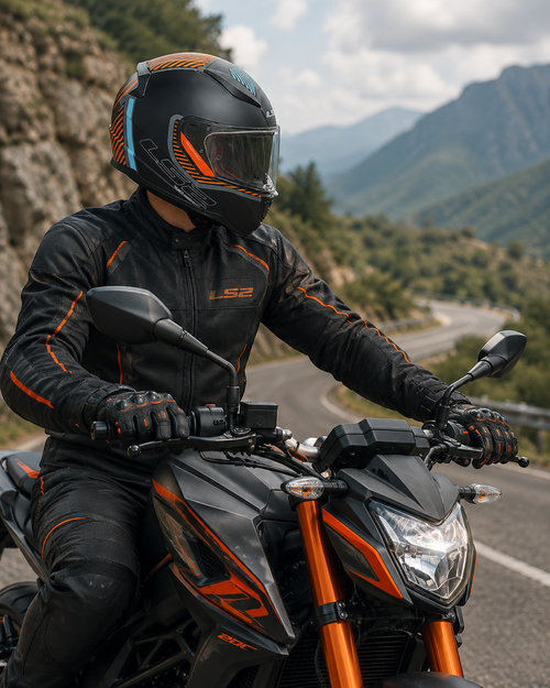 CASCO LS2 FF353 EXTRA NEGRO NARANJA