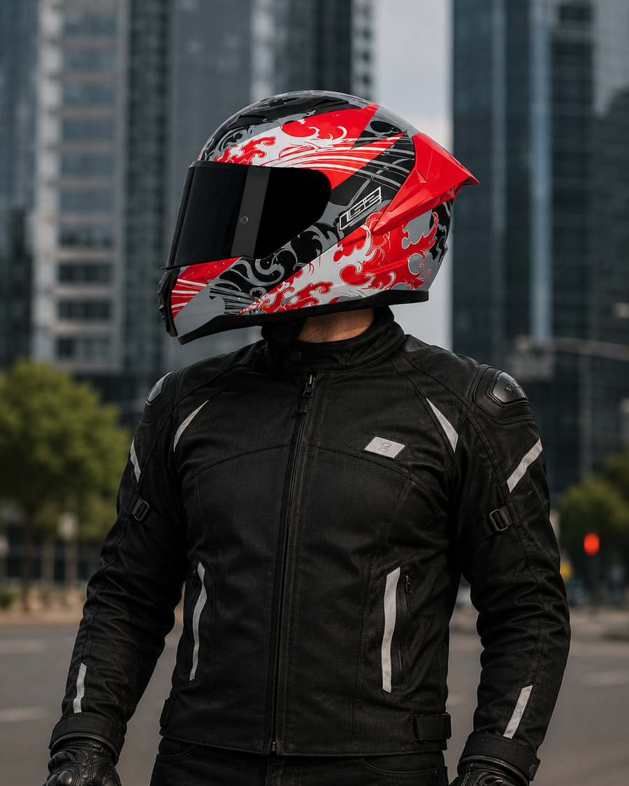 CASCO FF810 KAME NEGRO MATE ROJO