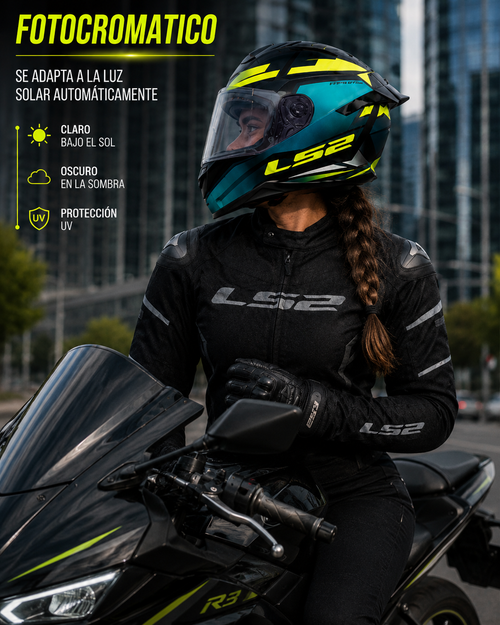 CASCO LS2 FF802 IMPACT AZUL VISOR FOTOCROMATICO