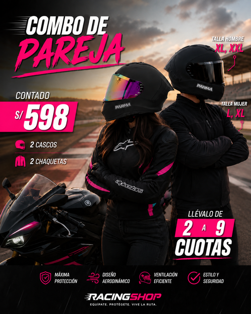 CASCO PARMA NEGRO MATE