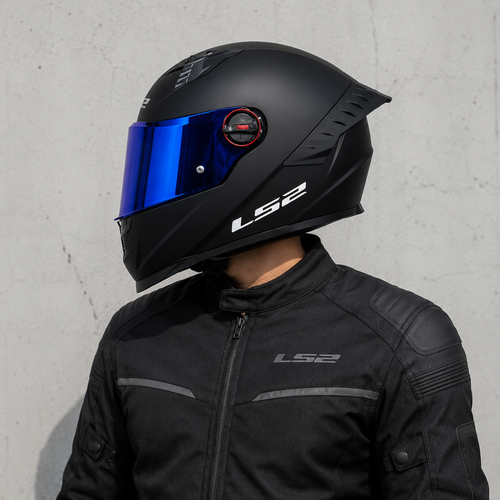 CASCO LS2 FF816 COSMOS NEGRO MATE AZUL