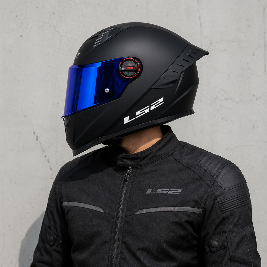 CASCO LS2 FF816 COSMOS NEGRO MATE AZUL