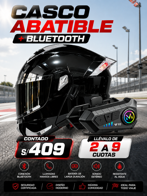 COMBO CASCO+BLUETOOTH