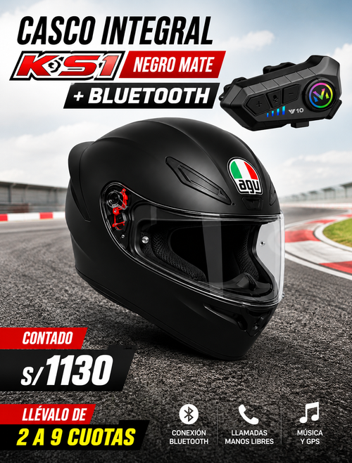 COMBO CASCO + BLUETOOTH