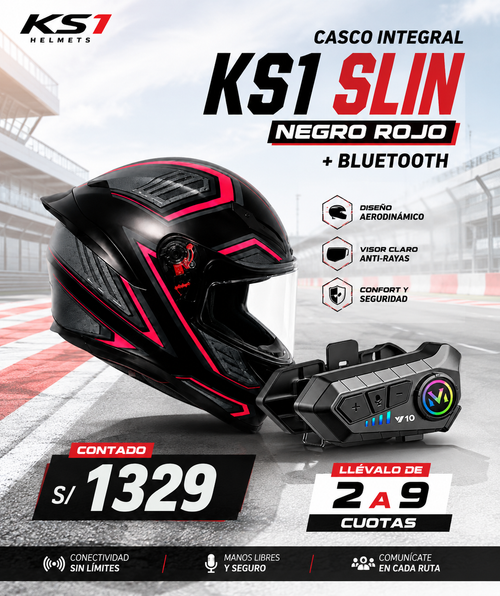 COMBO CASCO + BLUETOOTH