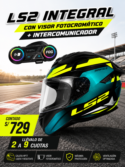 CASCO INTEGRAL + INTERCOMUNICADOR