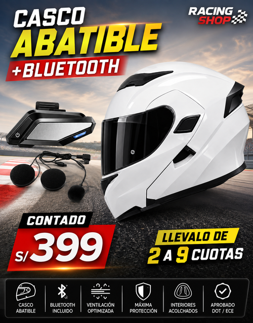 CASCO ABATIBLE+BLUETOOTH