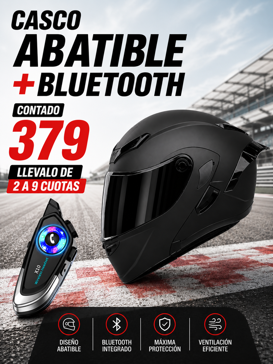 CASCO ABATIBLE+BLUETOOTH