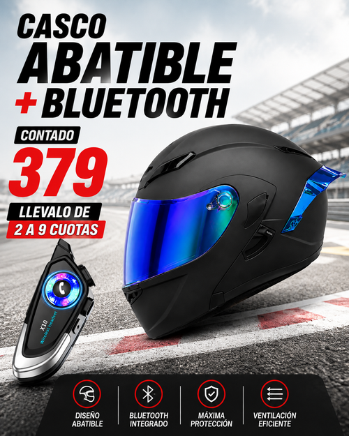 CASCO ABATIBLE+BLUETOOTH