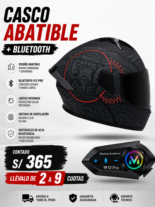 CASCO ABATIBLE+BLUETOOTH