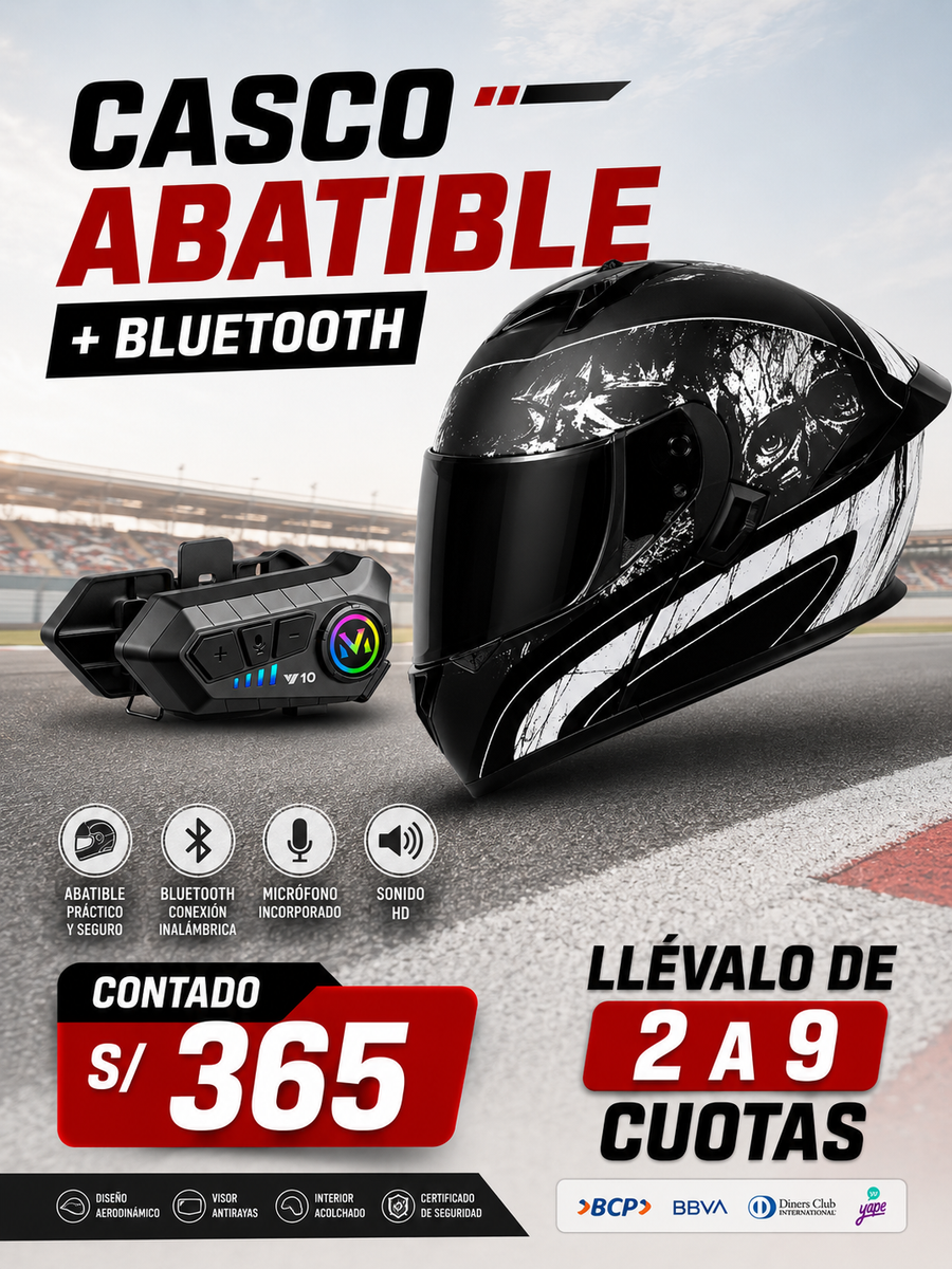 CASCO ABATIBLE+BLUETOOTH