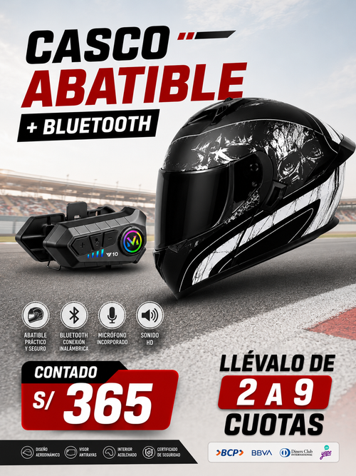 CASCO ABATIBLE+BLUETOOTH