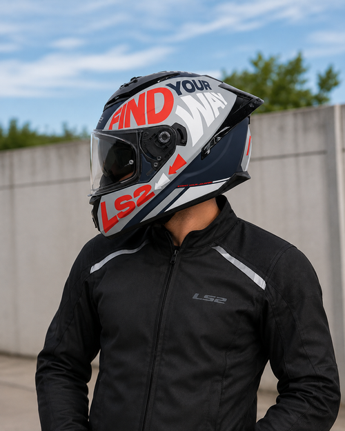 CASCO LS2 FUSION FF806 LIL SIMZ MATT GREY RED