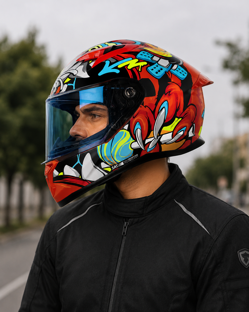 CASCO SHAFT 522 INTEGRAL TIGUERAZO NARANJA