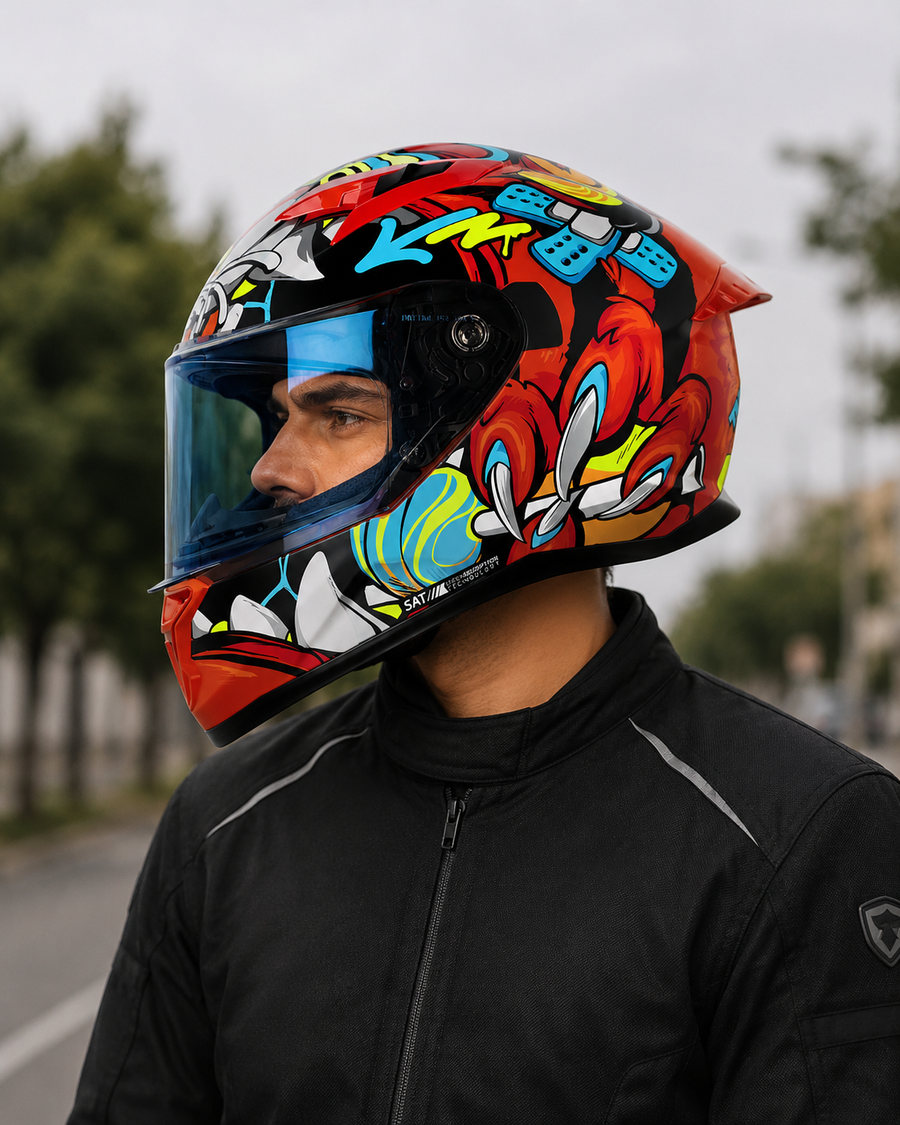 CASCO SHAFT 522 INTEGRAL TIGUERAZO NARANJA