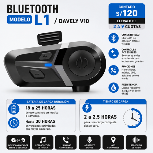 BLUETOOTH PARA CASCO