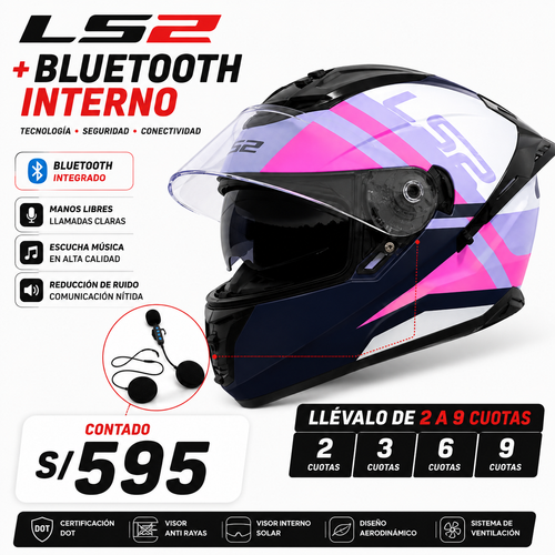 CASCO LS2+BLUETOOTH INTERNO