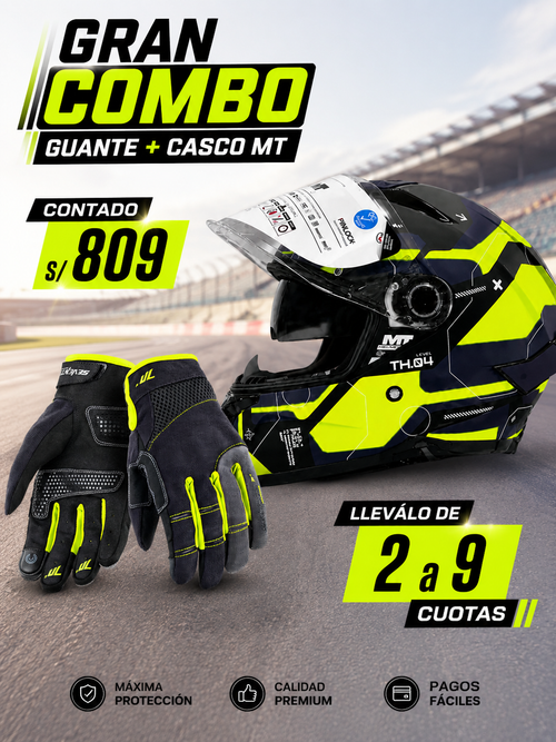 CASCO MT+ GUANTE