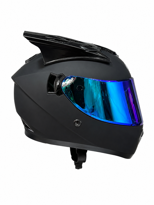 CASCO INTEGRAL HK2 NEGRO+CUERNO