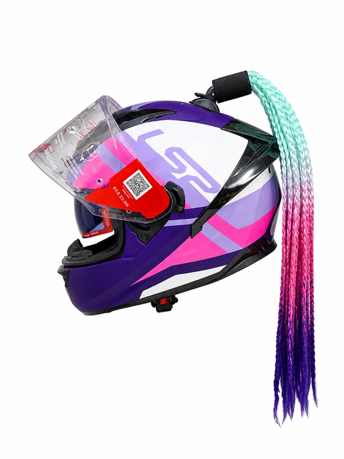 CASCO LS2 FF806 FUSION SEVEN MATT LILA PURPLE+TRENZA