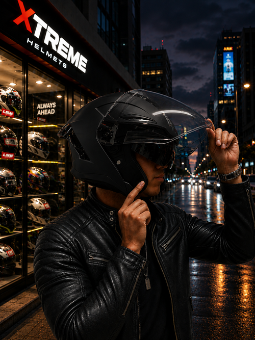 CASCO KT817 OPEN FACE NEGRO MATE