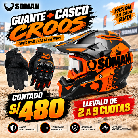 CASCO CROOS+GUANTE