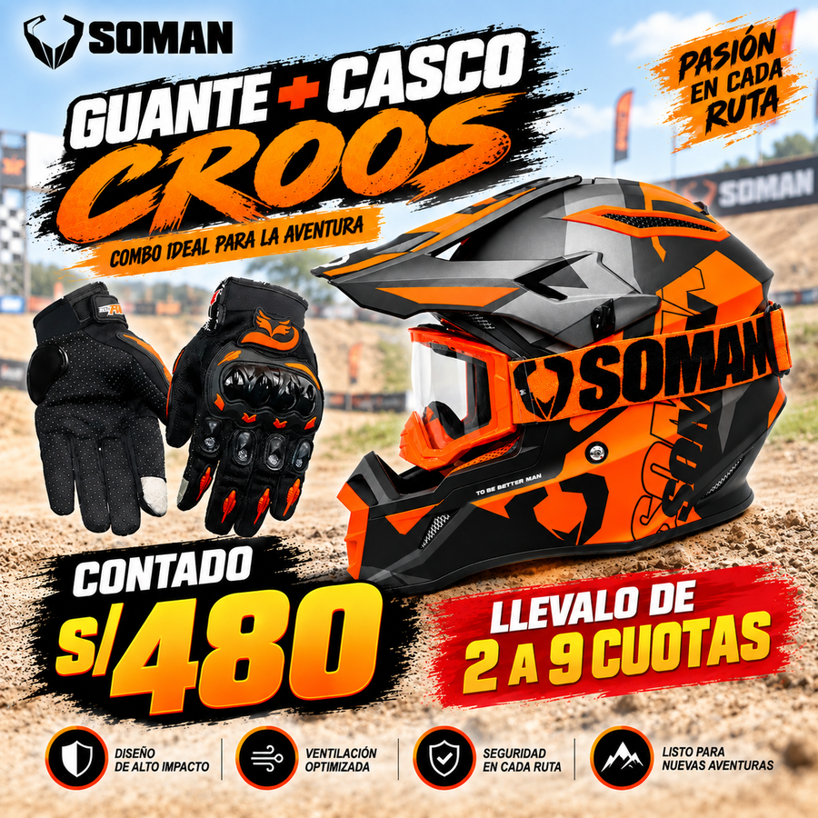 CASCO CROOS+GUANTE