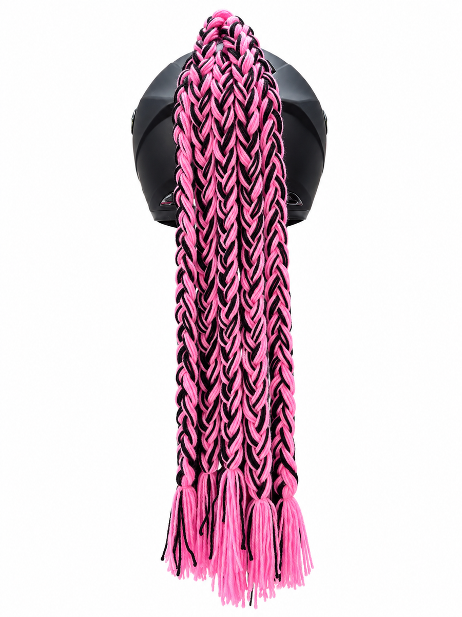 TRENZA DE LANA ROSA CHICLE