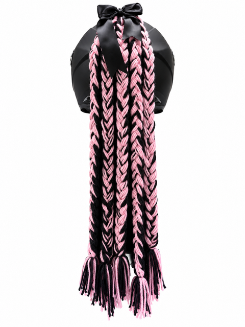 TRENZA DE LANA ROSA PASTEL
