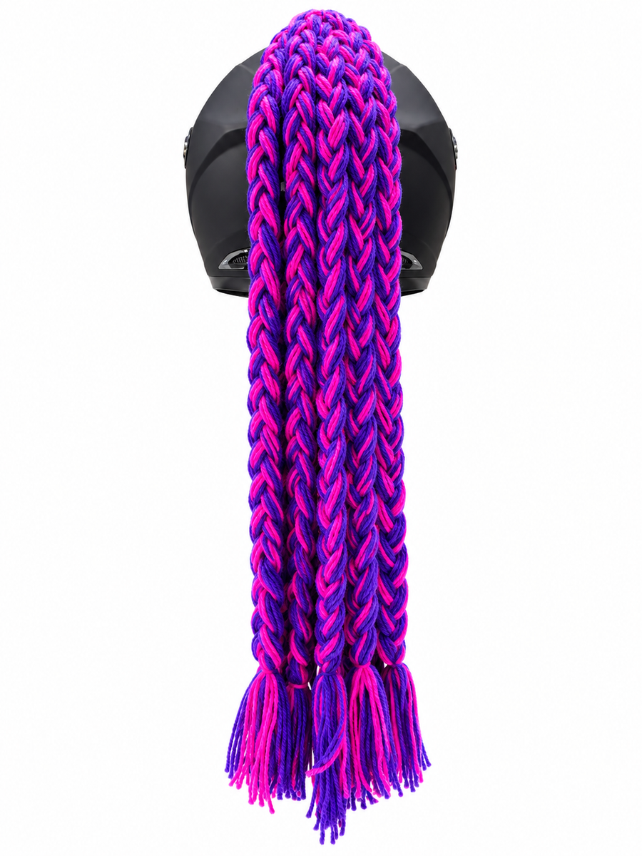 TRENZA DE LANA MORADO FUCCIA 