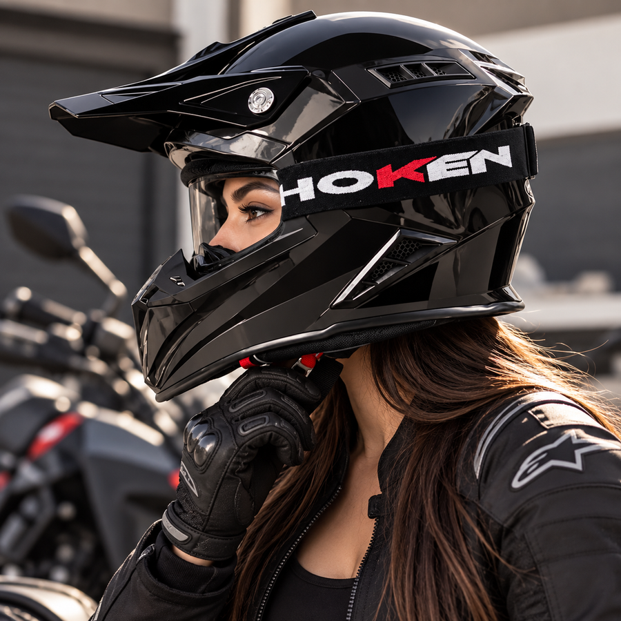 CASCO CROSS X801 NEGRO BRILLO