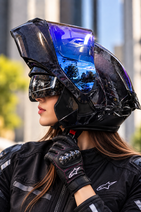 CASCO ABATIBLE 3120 CAMALEON MORADO