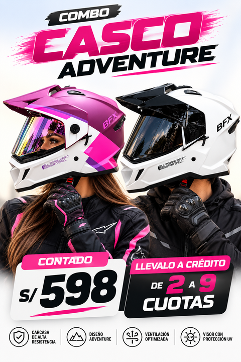 COMBO DE CASCO ADVENTURE