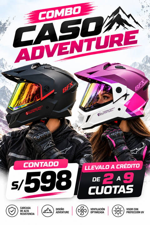 COMBO DE CASCO ADVENTURE