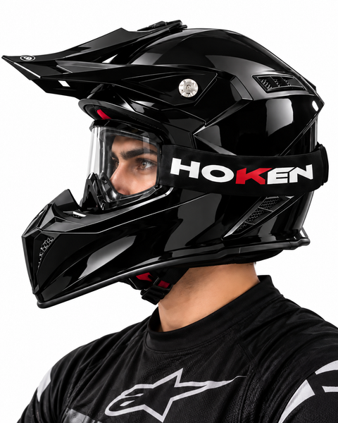 CASCO CROSS X801 NEGRO BRILLO