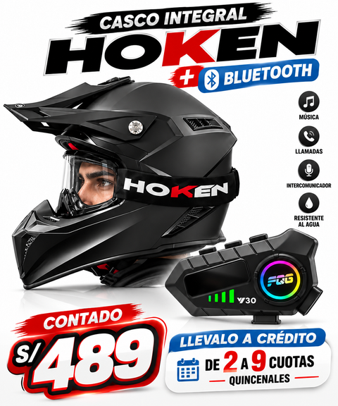 CASCO CROSS X801 NEGRO MATE+BLUETOOTH