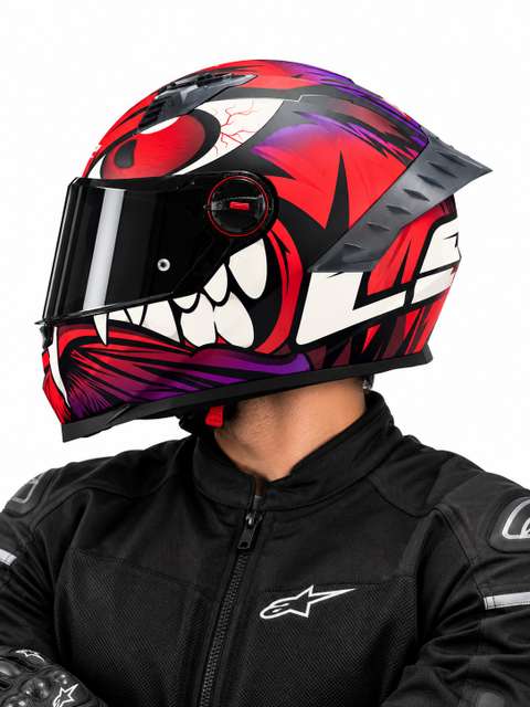 CASCO COSMOS HUNTER NEGRO ROJO