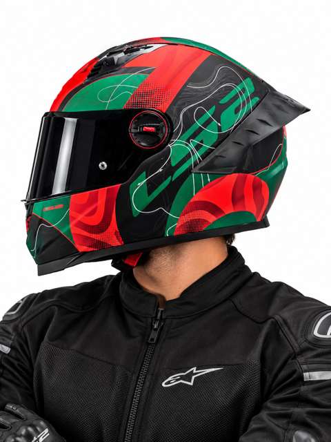 CASCO COSMOS MEDUXA VERDE NARANJA