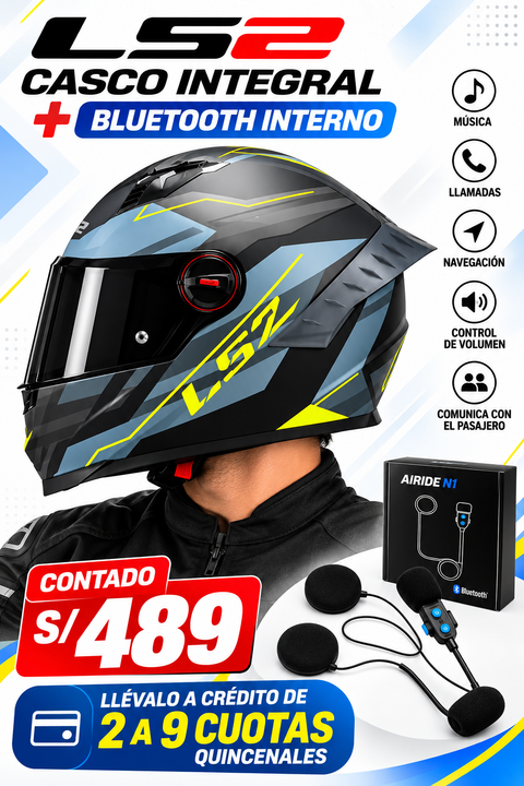 CASCO COSMOS BETA COBALTO+BLUETOOTH